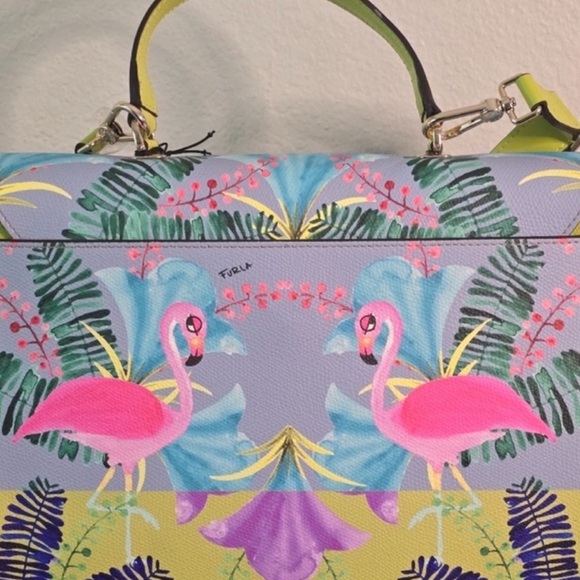 Furla - RARE* Metropolis Flamingo Convertible Satchel NWT - Picture 4 of 13